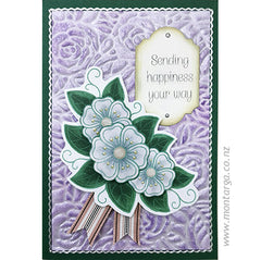 Purple and green flower card