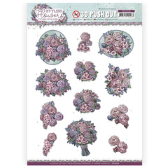 3D Push Out Sheet - Stylish Flowers Sweet Boquet SB10636