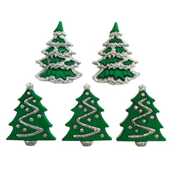 Buttons Christmas - Glitter Trees 4826