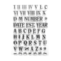 Clear Stamps - Elizabeth Craft - Roman Numerals with Alpha CS342