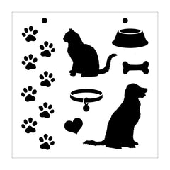 Montarga Stencil - Cat & Dog