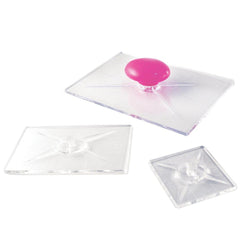 Clear plastic block with handle Set of 3 - Multicraft CS002