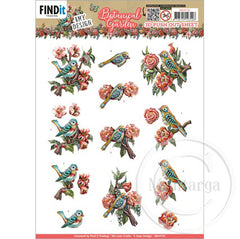 3D Push Out Sheet - Botanical Garden Birds SB10732