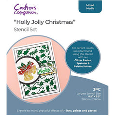 Crafters Companion Stencil Set - Holly Jolly Christmas