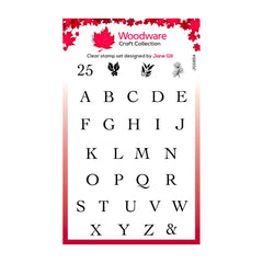 Clear Stamps - Woodware Alphabet