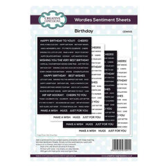 Wordies Birthday Sentiment Sheets - CEW001