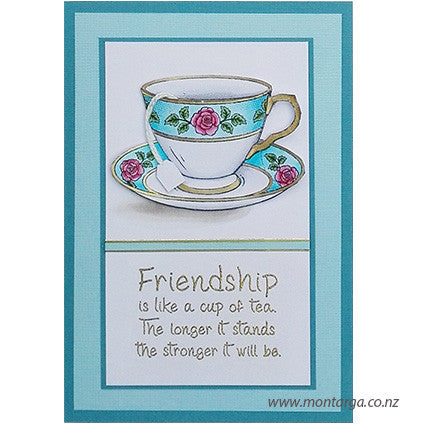 Card Sample - Vintage Teacup - Friendship