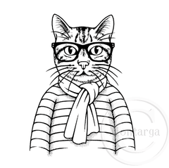 1058 G - Hipster Cat