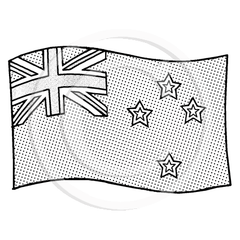 1988 E New Zealand Flag