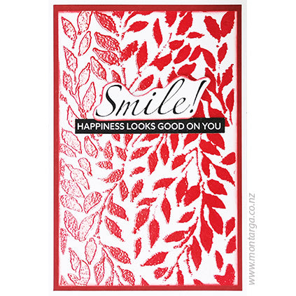 Smile - red background