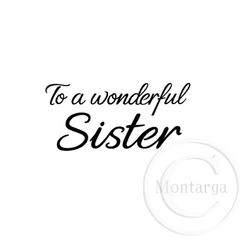 2797 B - To a Wonderful Sister