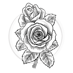 3244 GG - Engraved Rose