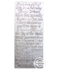 Inspired Text Assorted Silver - PeelCraft PC2807S