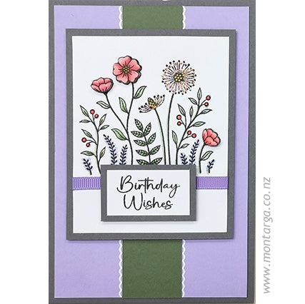 Flower Patch - purple background