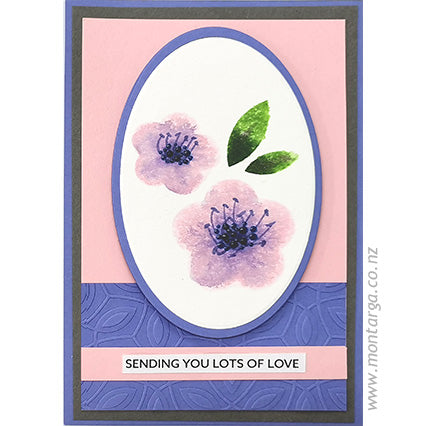 Card Sample - Solid Flower - Watercolour