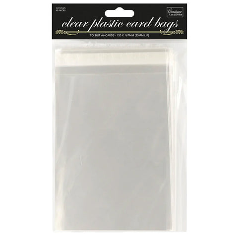 Clear Plastic Card Bags - Couture Creations CO725325