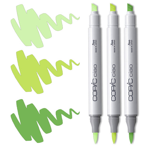 Bright Green Blending Trio Copic Ciao Markers