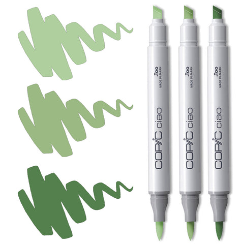 Green Blending Trio Copic Ciao Markers