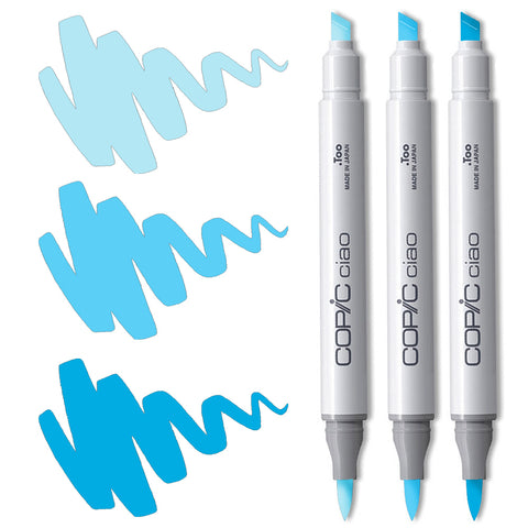 Light Blue Blending Trio Copic Ciao Markers