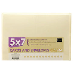 Card + Envelope Set  5 x 7 Cream 50 Set - Couture Creations CO725816