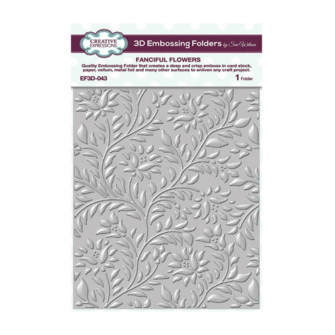 Creative Expressions 3D Embossing Folder - Fanciful Flowers EF3D-043