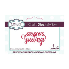 Creative Expressions Festive Mini Expressions Die - Seasons Greetings CEDME089