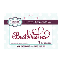 Creative Expressions Mini Expressions Die - Best Wishes CEDME023
