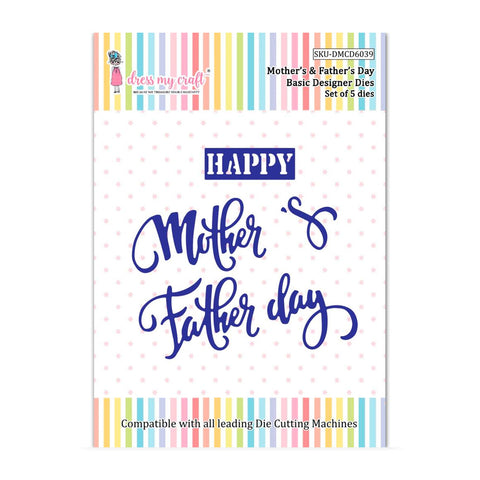 Dress My Craft Die - Mother's / Father's Day die DMCD6039