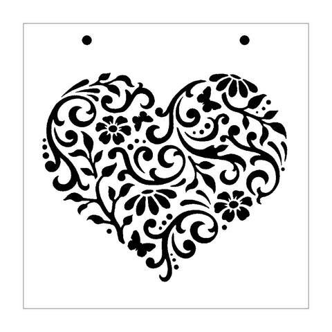 Montarga Stencil - Filigree Heart