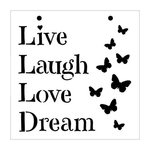 Montarga Stencil - Live Laugh