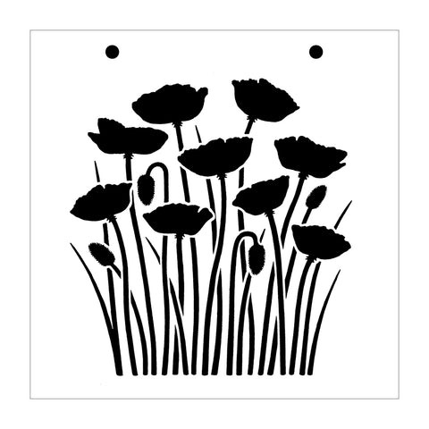 Montarga Stencil - Poppies
