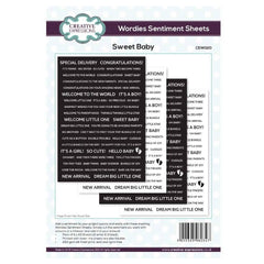 Wordies Sweet Baby Sentiment Sheets - Sweet Baby CEW020
