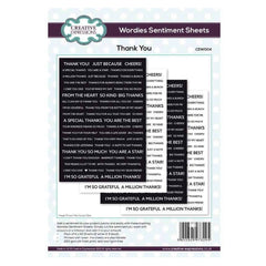 Wordies Thank You Sentiment Sheets - CEW004