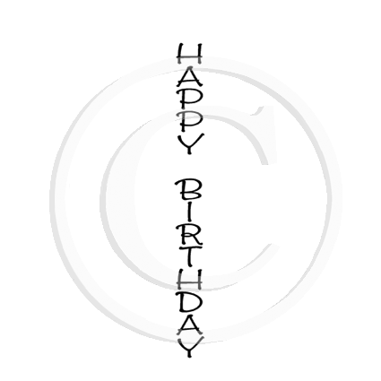0178 BB - Vertical Happy Birthday