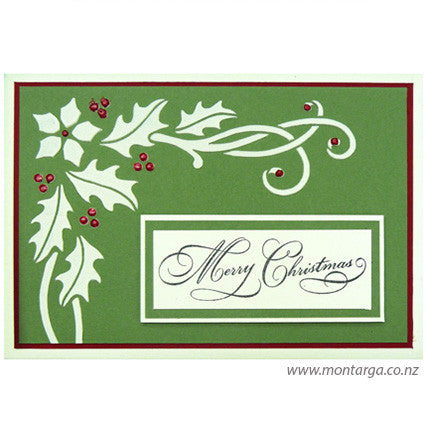Card Sample - Christmas Border - Stencil