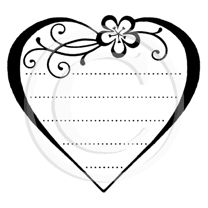 0407 F - Journalling Label - Heart