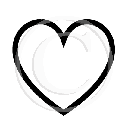 0540 A - Outline Heart