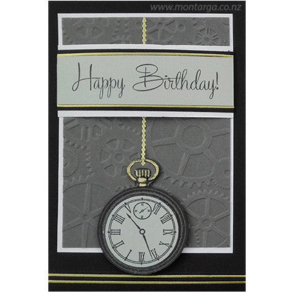 Card Sample - Pocket Watch - Grey
