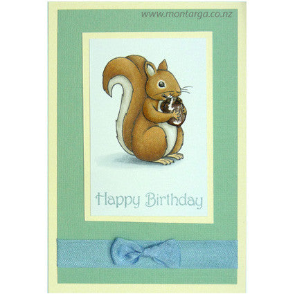 Card Sample - Squirrel - Pastel