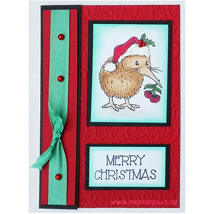 Card Sample - Christmas Kiwi - red