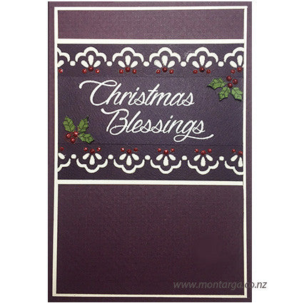 Card Sample -  Christmas Blessings - Purple