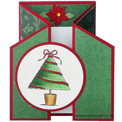 Card Sample - Christmas Tree - Reverse Gate Fold