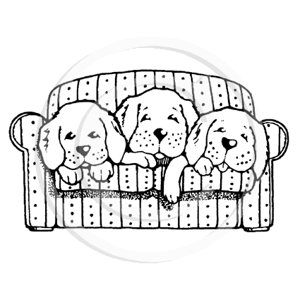 1112 E - Puppies On Couch