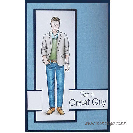 Card Sample - For a Great Guy - Blue