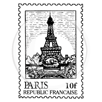 1954 E - Paris Postage Stamp