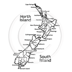 1979 GG New Zealand Map