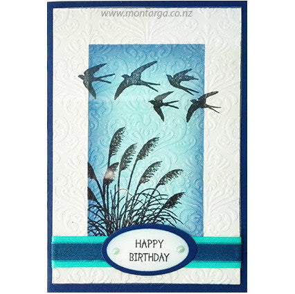 Card Sample - Textured Birds