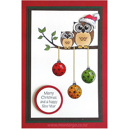 Card Sample - Christmas Owls