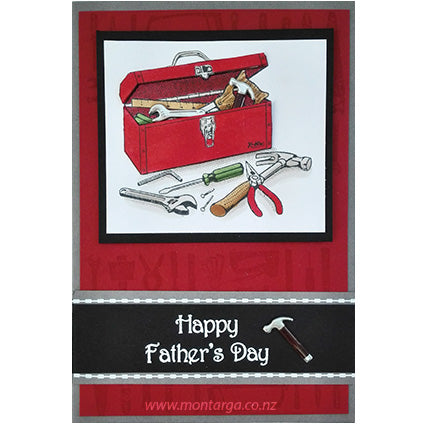 Card Sample - Father's Day - Red Toolbox