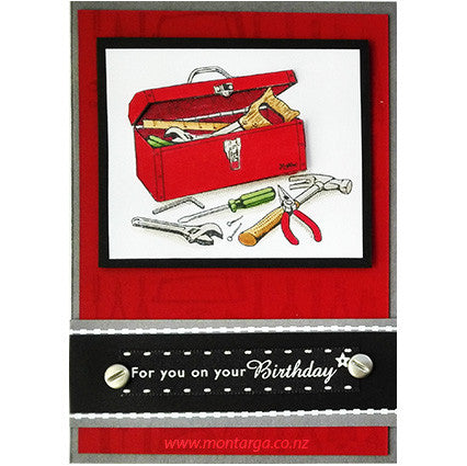 Card Sample - Toolbox - red and black